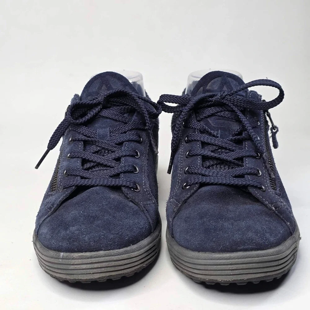 Allrounder by Mephisto Madrigal Women's Sneakers Size 8.5 Navy Suede Shoes